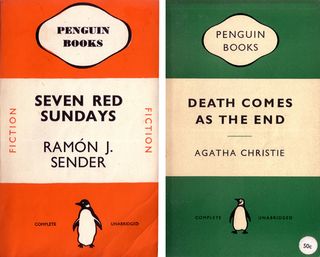 Edward Young joined Penguin Books in 1935 and was the man behind the above cover scheme and the original Penguin logo