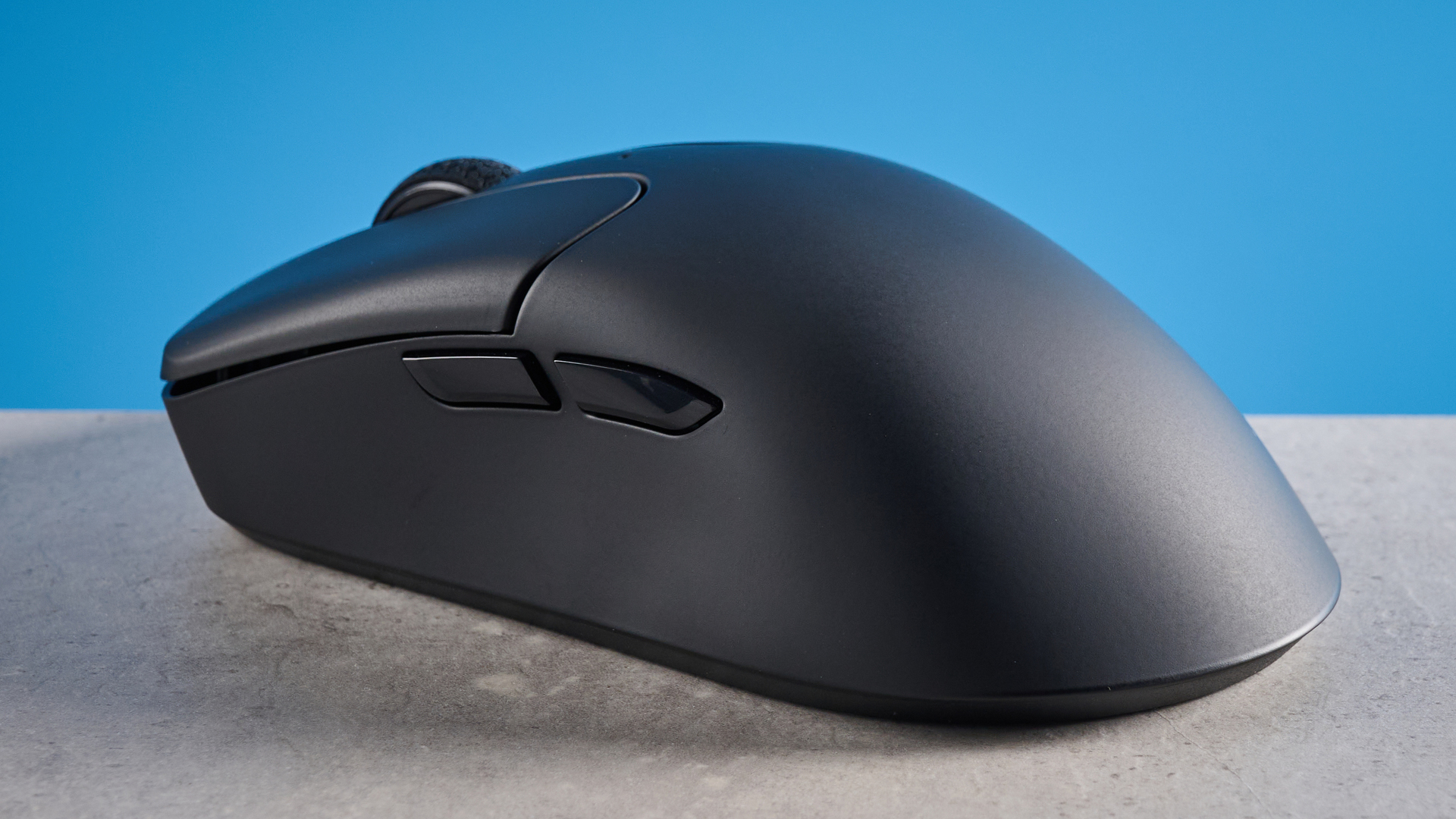 A black Keychron M2 8K wireless gaming mouse