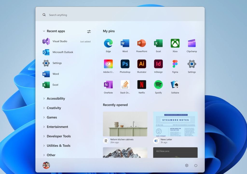 Start menu like Windows 10 design (2)