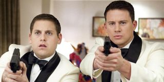 Jonah Hill as Scmidt and Channing Tatum as Jenko in 21 Jump Street (2012)