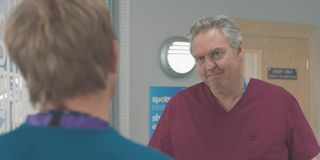 Sacha Levy arrives in Holby ED to save Robyn Miller.