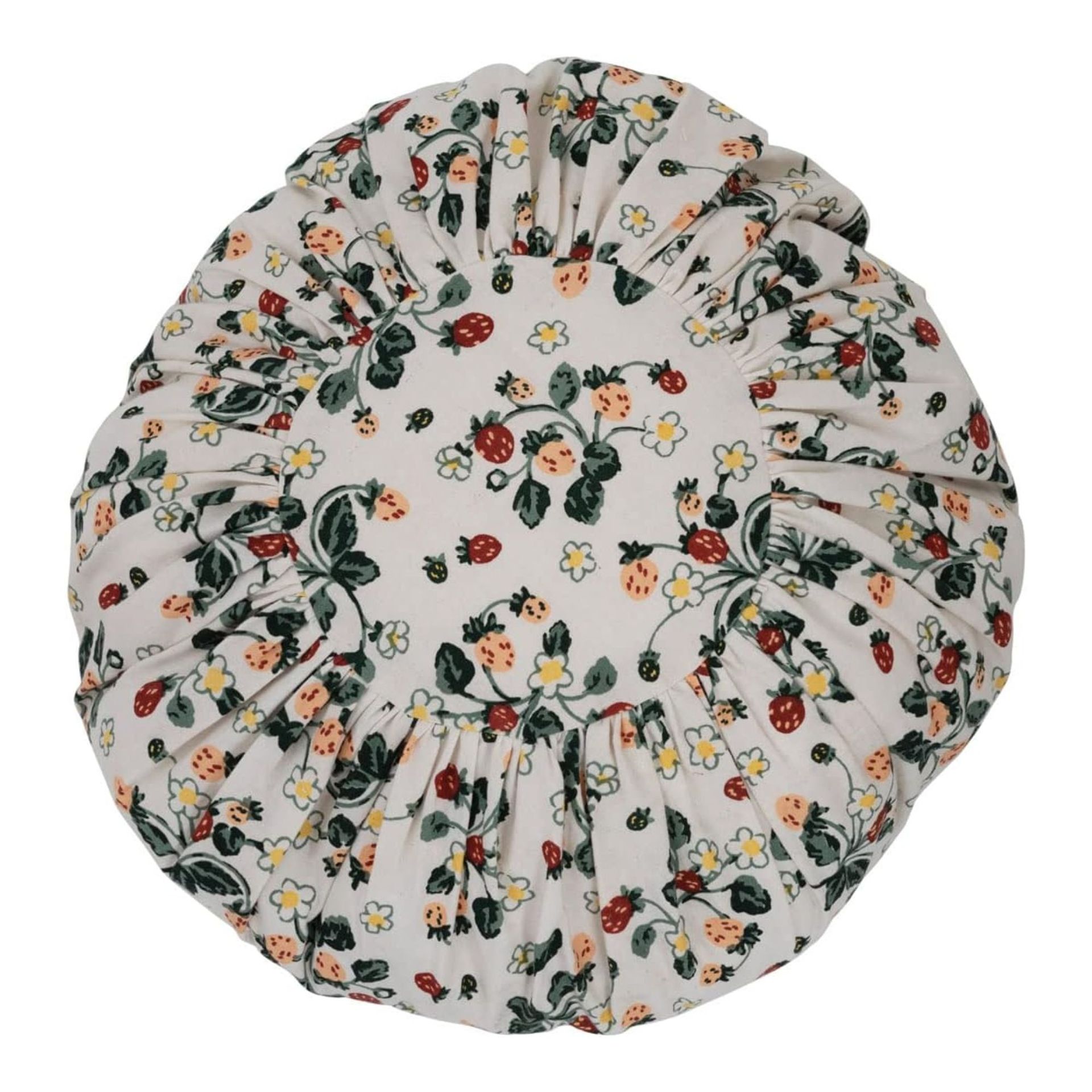 Creative Co-Op Cotton Pleated Floral Pattern Pillow