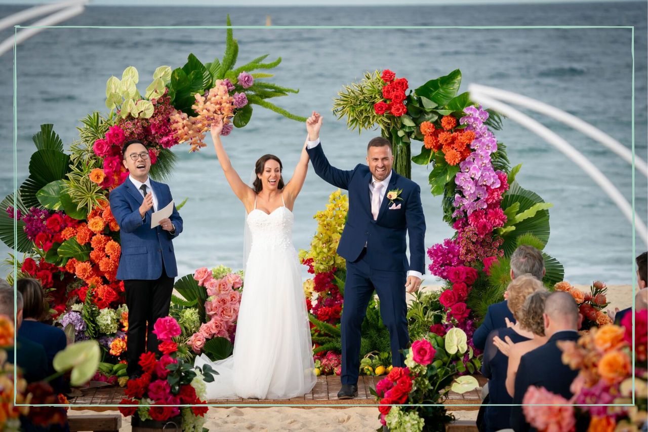 Ellie and Ben at their wedding ceremony at the start of MAFS Australia 2024