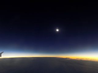  March 20, 2015, Solar Eclipse Seen at Mid-Totality from the Air 