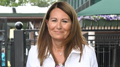 Carole Middleton attends Day Three of Wimbledon 2022 at the All England Lawn Tennis and Croquet Club on June 29, 2022 in London, England.