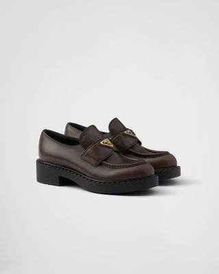 Prada , Chocolate Leather Loafers