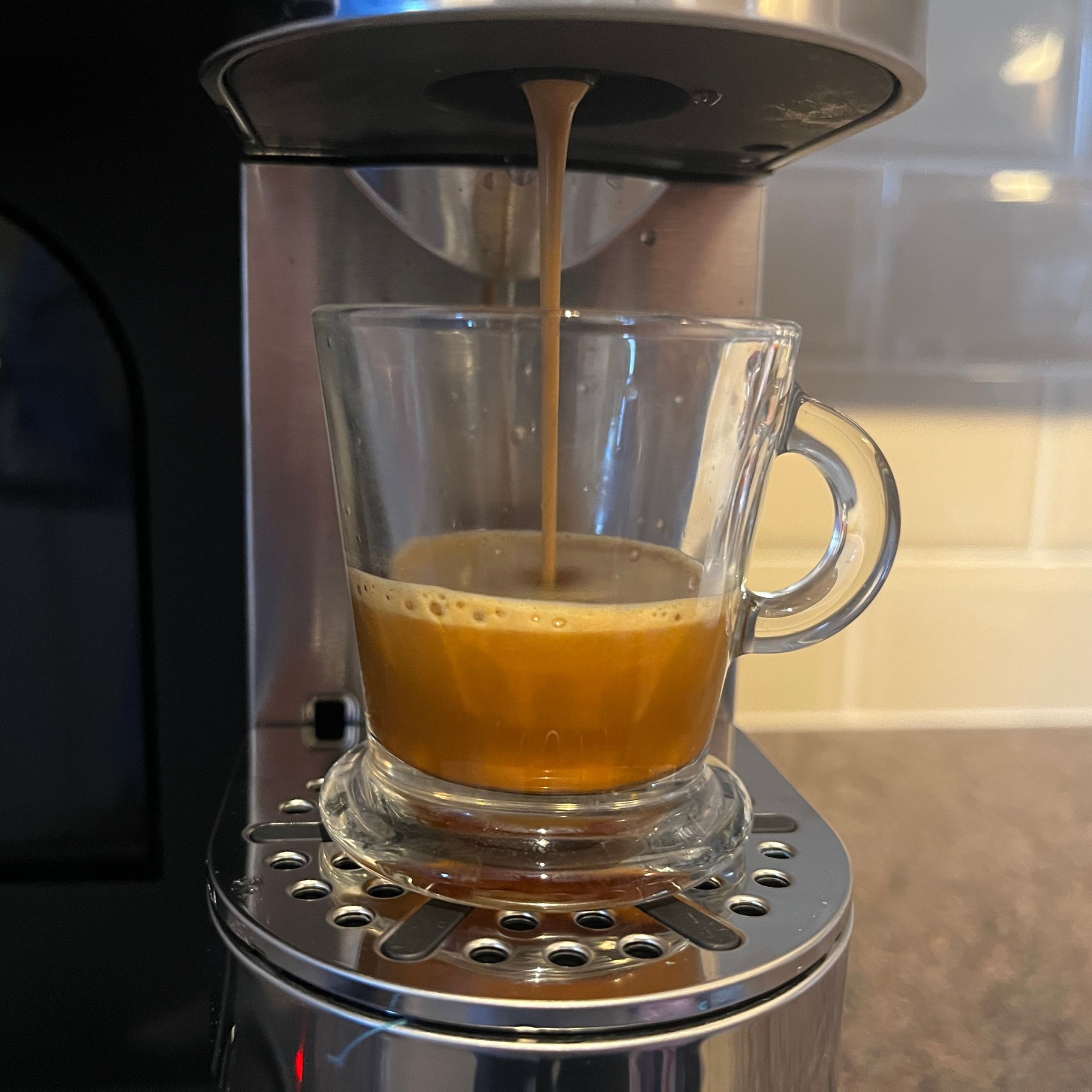 Espresso brewing in the the Ninja Prestige DualBrew System