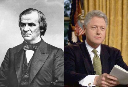 Former Presidents Andrew Johnson and Bill Clinton.