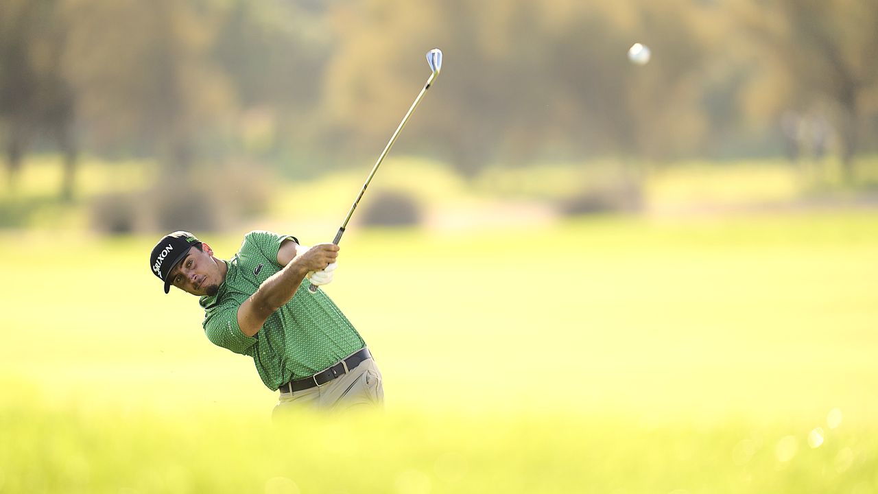 Jean Bekirian of Armenia plays his second shot on the 12th hole during day six of the final stage of DP World Tour Qualifying School at Lakes Course, Infinitum in 2024