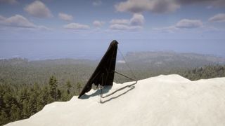 Sons of the Forest hang glider location on a cliff