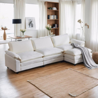 Karl home Sectional Sofa Modular Deep Seat Sofa Couch with Ottoman