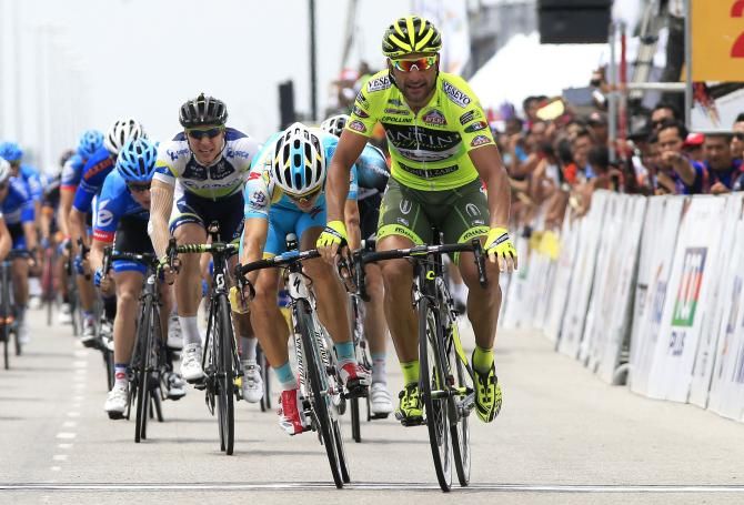 Francesco Chicchi (Vini Fantini - Selle Italia) takes the win into Kapar
