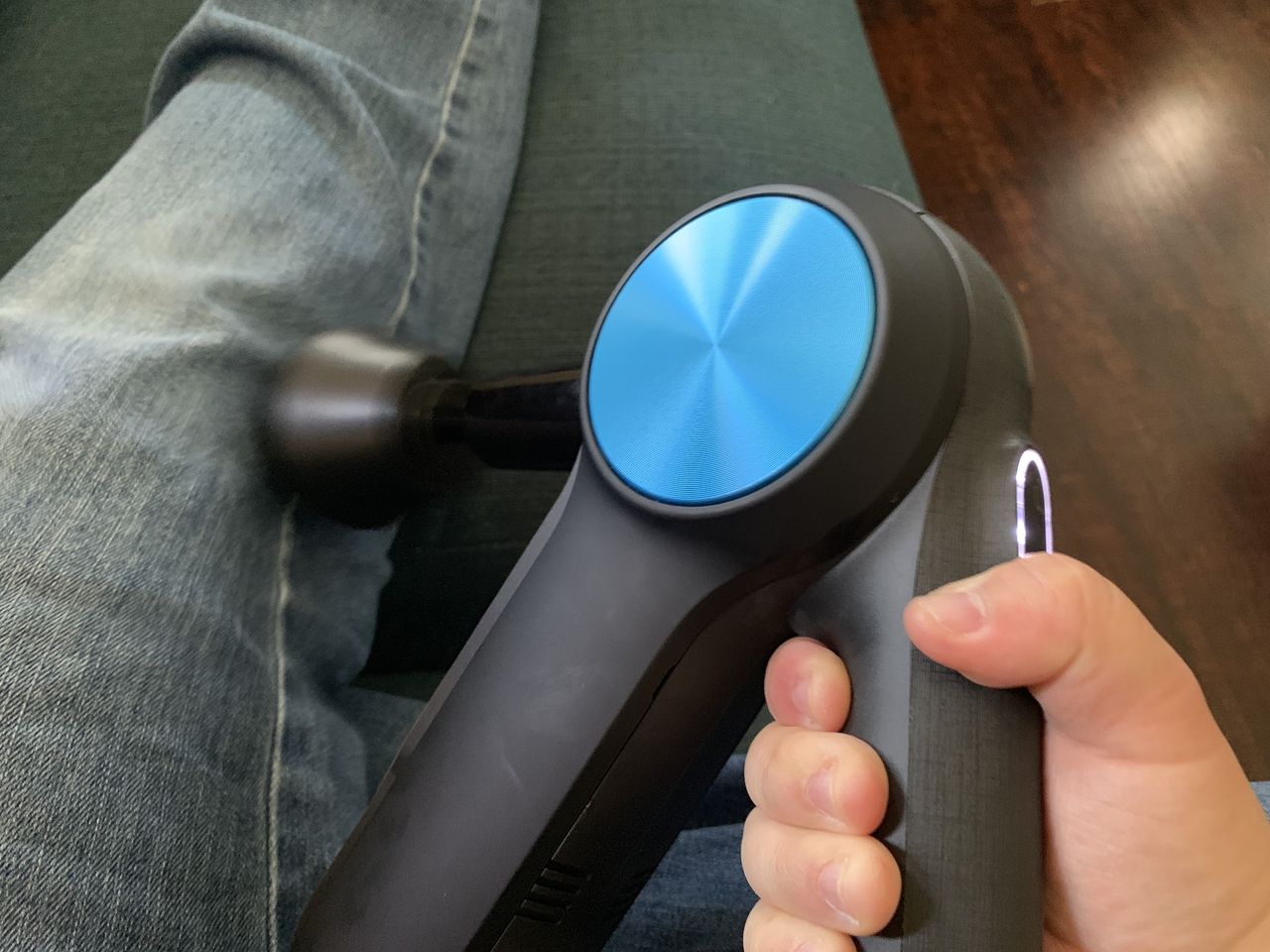 Theragun G3PRO in use