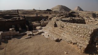 A newly found pyramid near Cairo. 