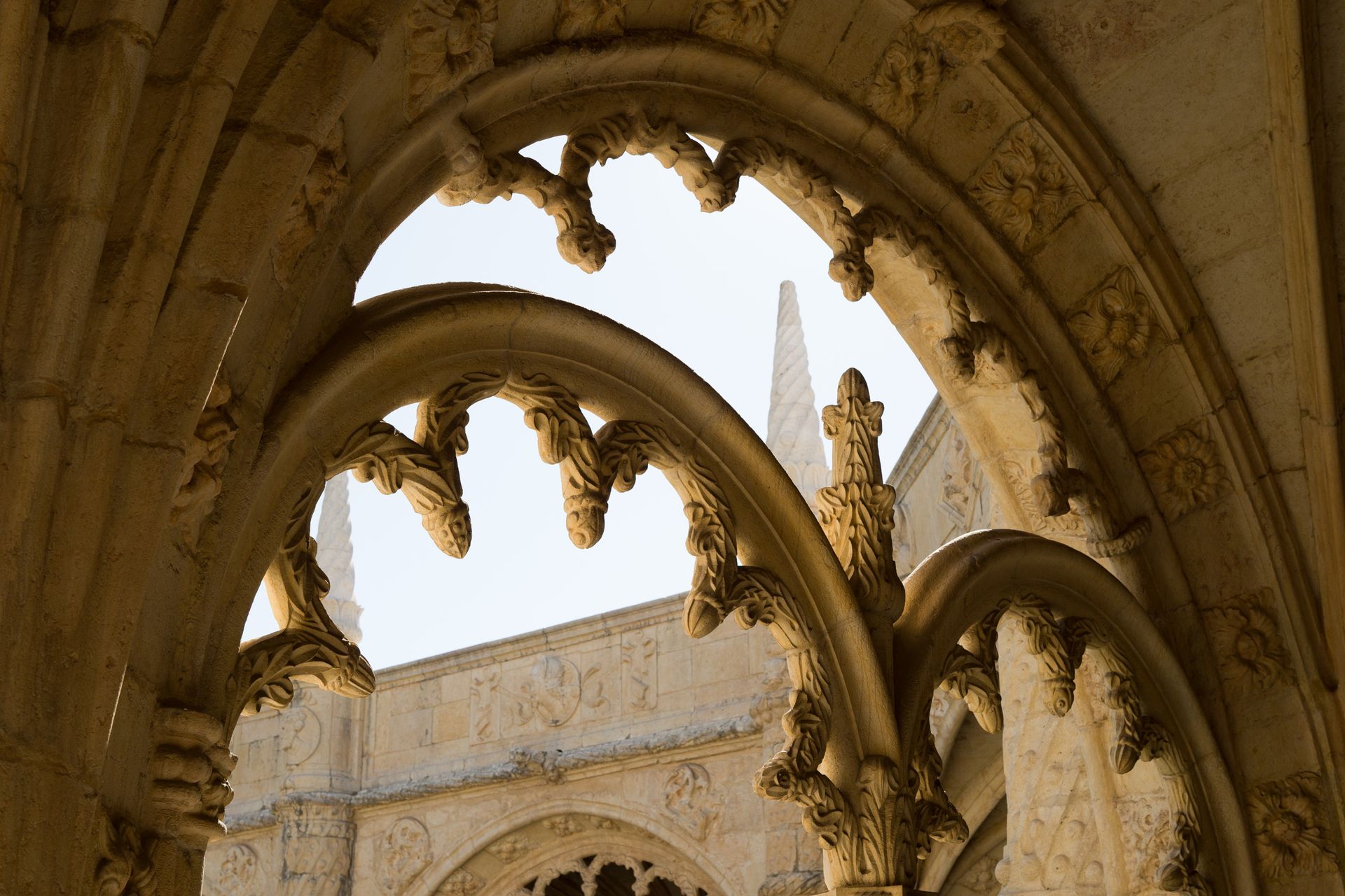  the ornate detailing of an ancient building in Lisbon, Portugal