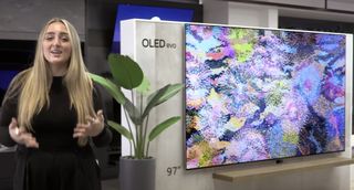 LG G2 OLED TV 97 inch on wall