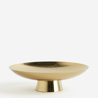 gold chrome pedestal bowl