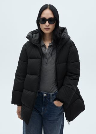 Hood Quilted Coat - Women | Mango Usa