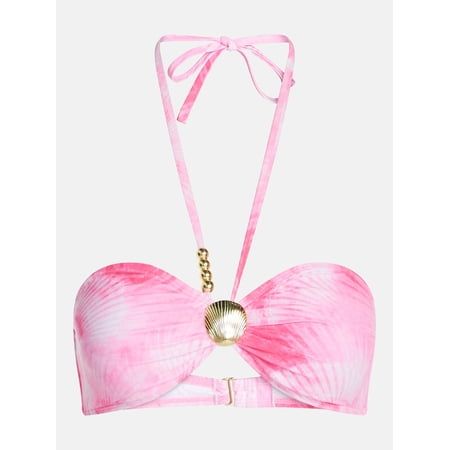 Hot Girl Summer by Megan Thee Stallion Women's Tie Dye Halter Bikini Top, Sizes Xs-3x