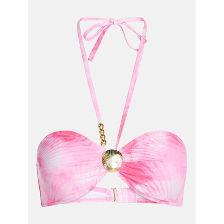 Hot Girl by Megan Thee Stallion Summer Women's Tie Dye Halter Bikini Top, Sizes Xs-3x