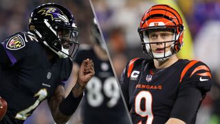 (L, R) Tyler Huntley and Joe Burrow will face off in the Ravens vs Bengals live stream