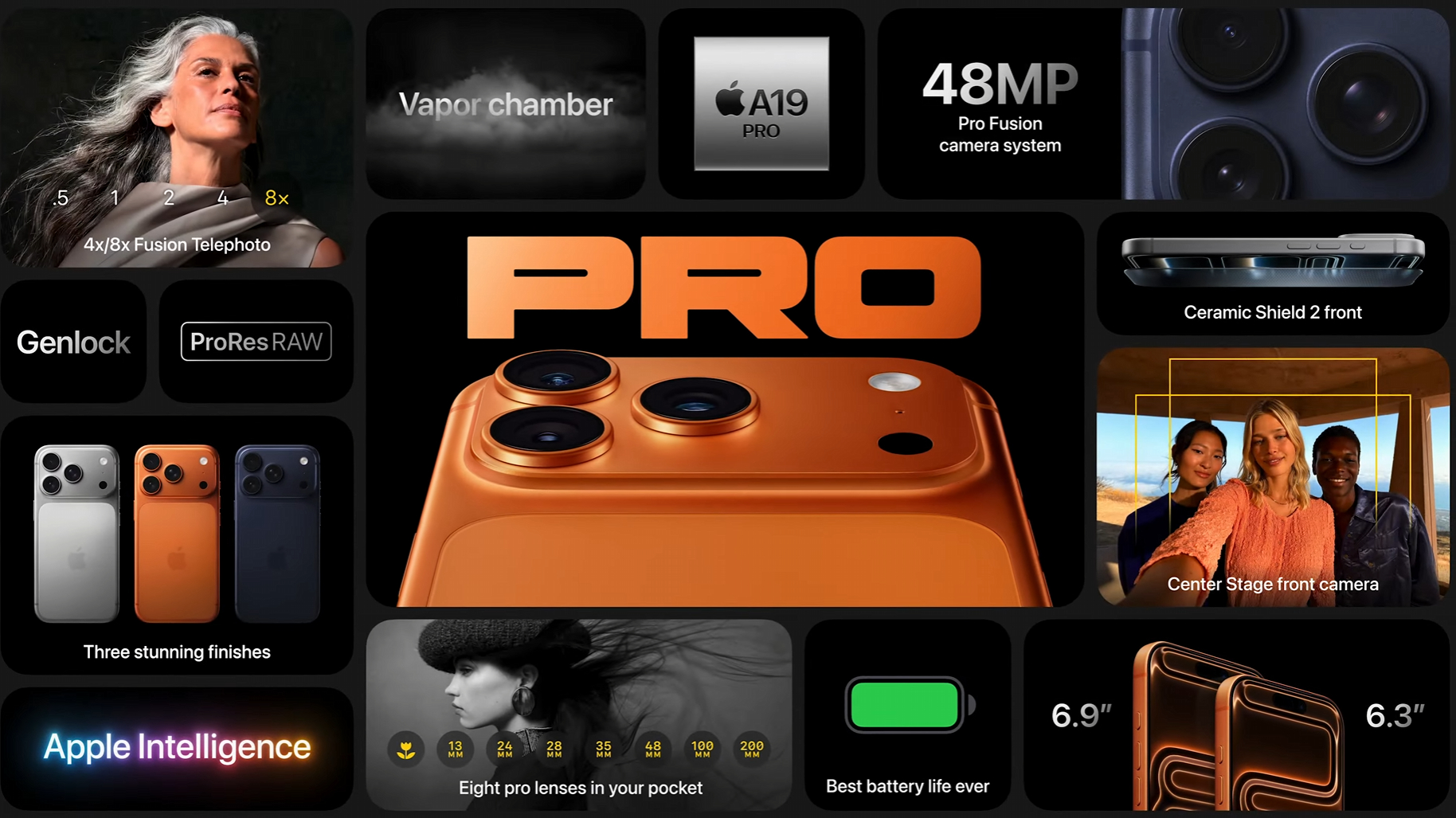 Screenshot from Apple&#039;s September 2025 event
