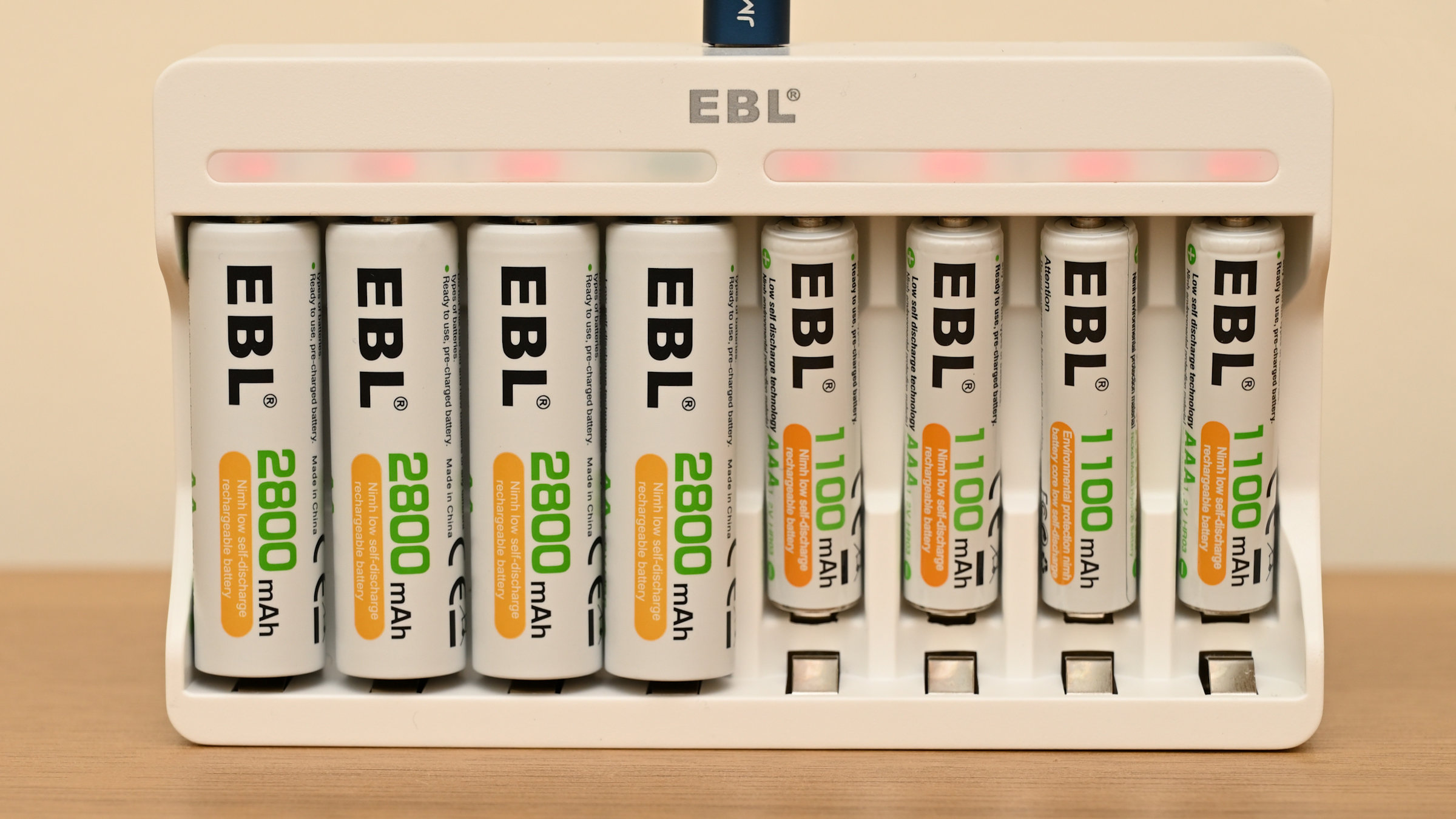 EBL AA 2800mAh High Performance Ni-MH Rechargeable Batteries, 4 Pack