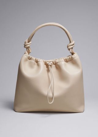 Knotted Leather Tote Bag