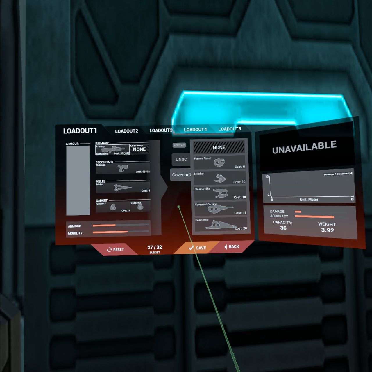 Covenant loadouts in the Halo mods for Contractors for Meta Quest 2