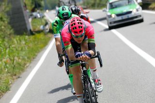 Matej Mohoric (Lampre - Merida) drives the breakaway.