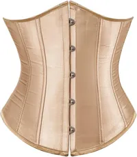 Women's Satin Underbust Corset in Beige - and if you're looking to channel Sydney Sweeney's Stagecoach look, you absolutely need this corset from Amazon to complete it.