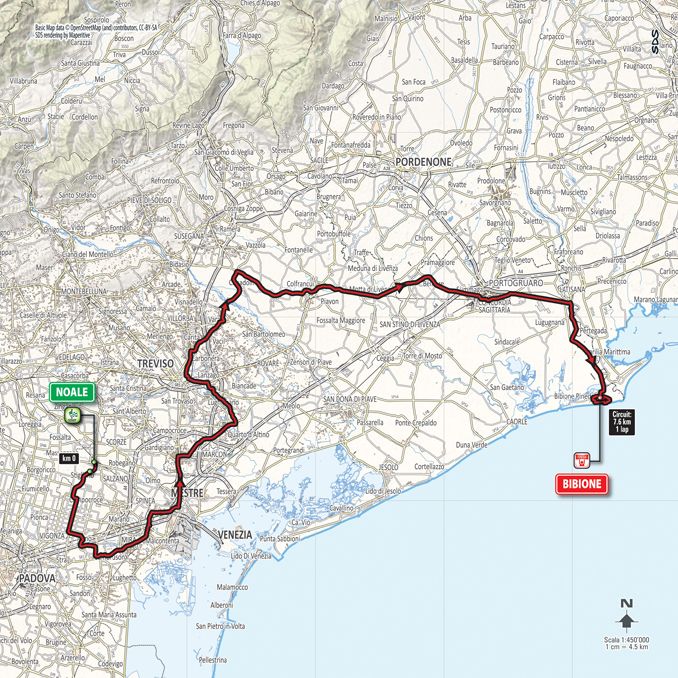 Giro d'Italia 2016: stage 12 map