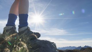 best hiking socks: sunny sock shot