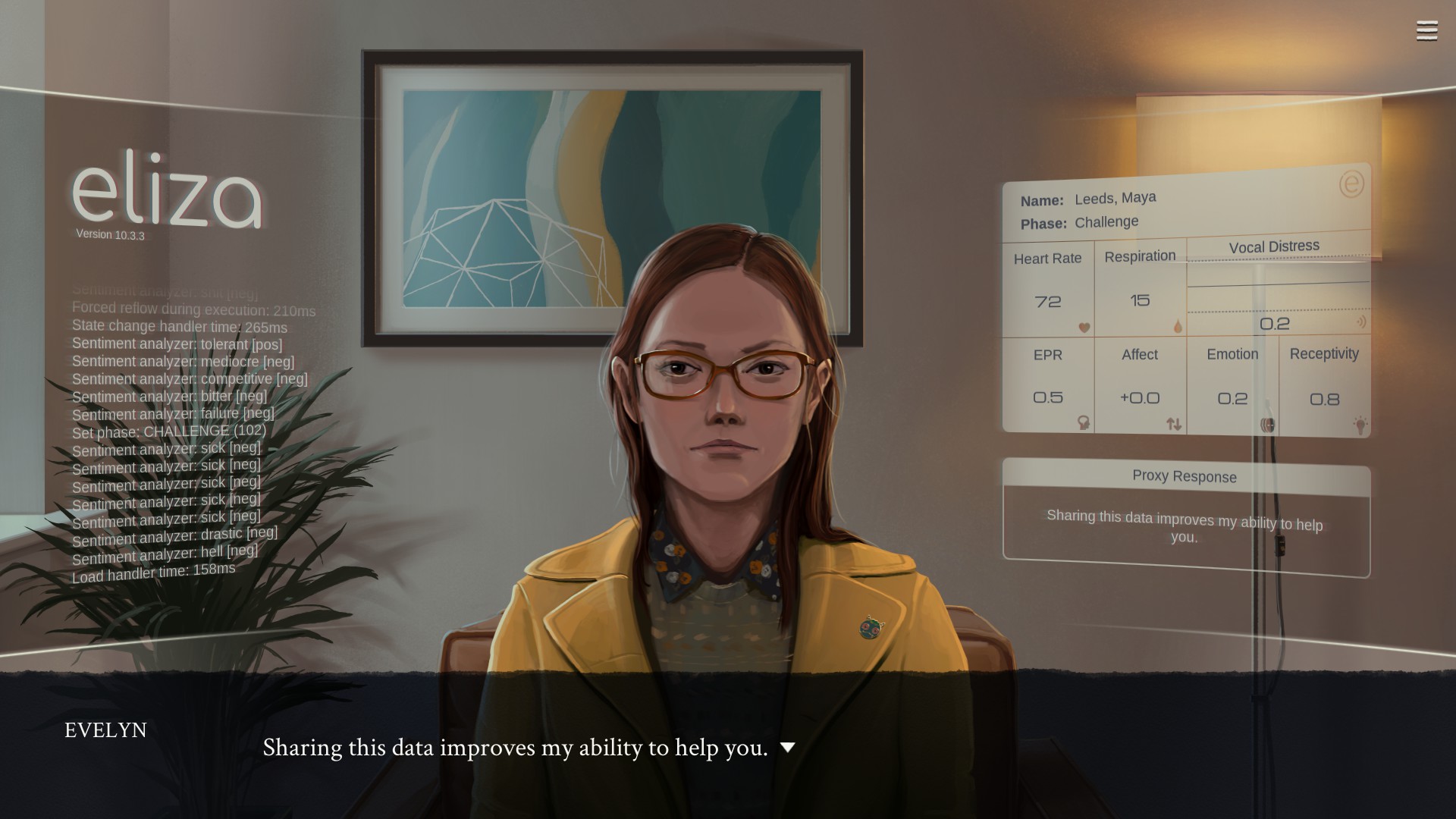 Visual novel Eliza explores the privacy risks of digital therapy