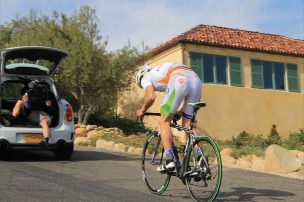 Quinn Keogh on the climb.