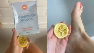 how to remove fake tan lemon and baking soda
