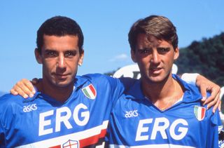 Gianluca Vialli and Roberto Mancini at Sampdoria in 1991.