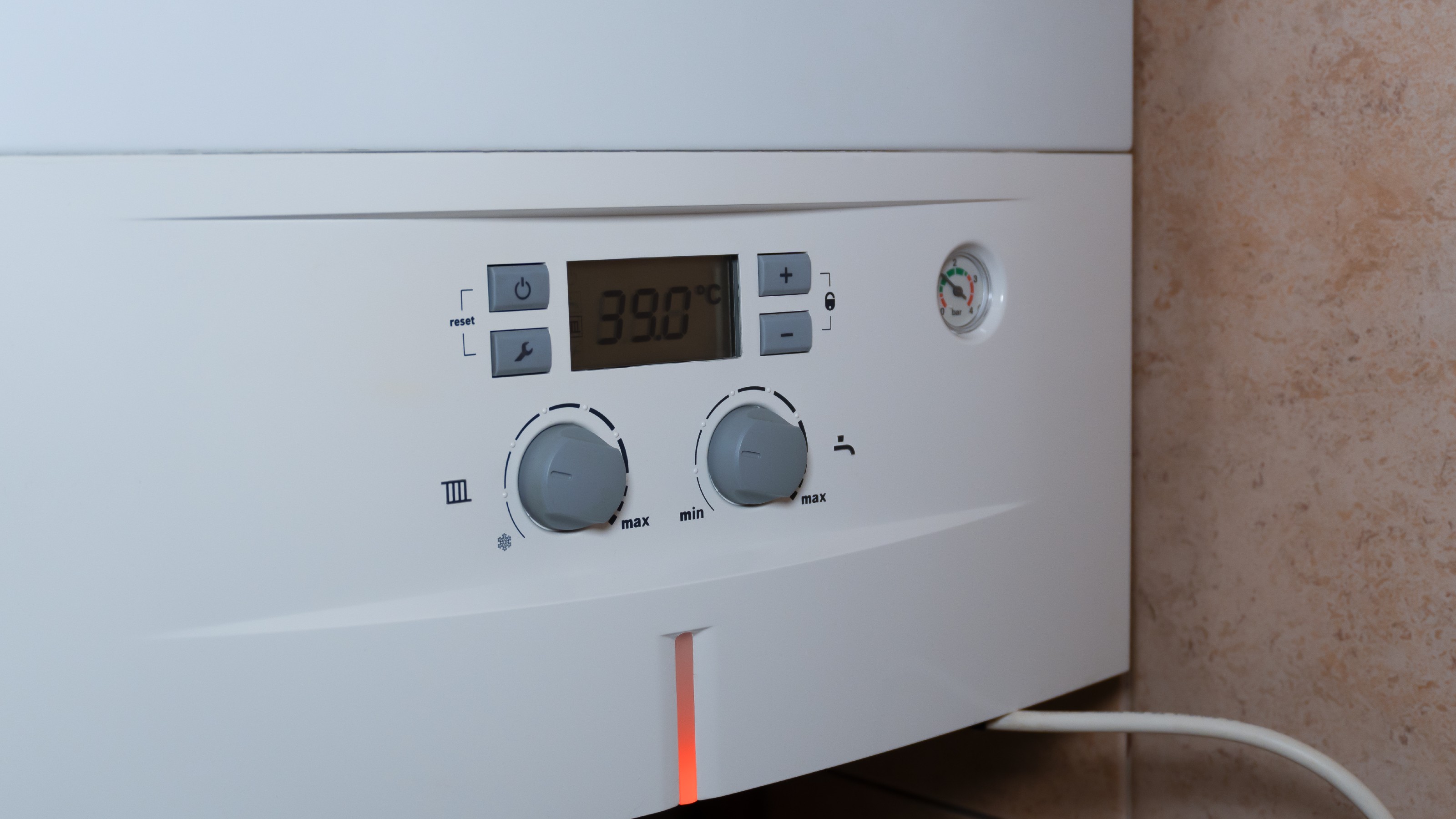 Controls on a combi boiler