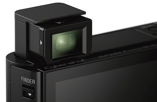 Popup viewfinder on the HX90V