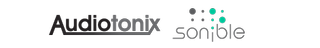 The Audiotonix and sonible logos.