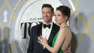Hugh Jackman and Sutton Foster on the red carpet for The Tonys