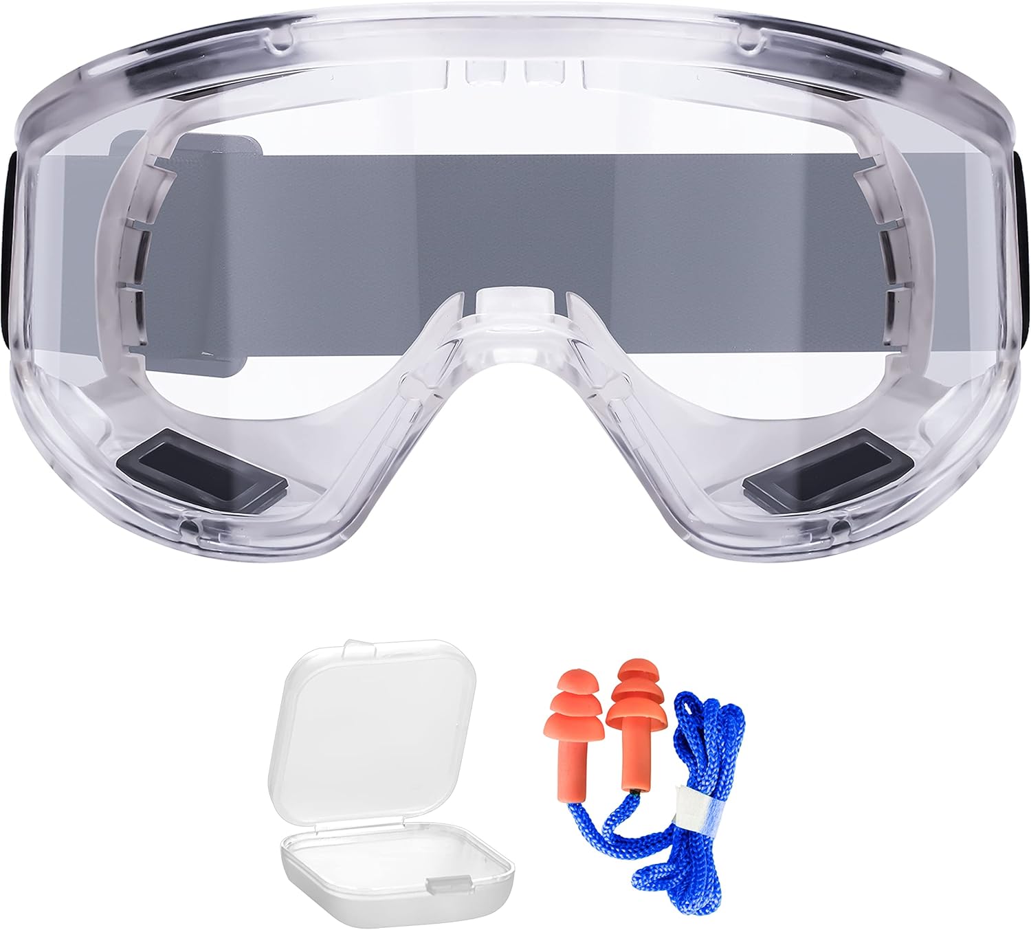 Airgearpro Vision-1000 Anti-Fog Safety Goggles | Anti-Scratch Clear Safety Glasses, Eye Protection Goggles Ideal for Diy Work, Sanding, Dust, Woodworking, Construction, Chemistry (1-Pack)