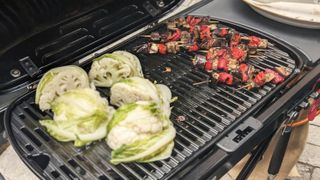 Weber Traveller Compact being tested by writer