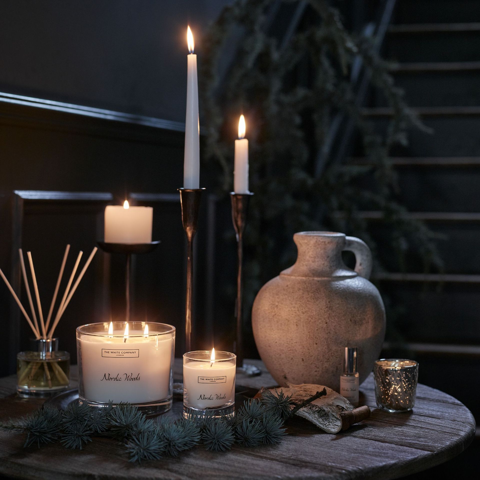 The White Company Nordic Woods signature candle