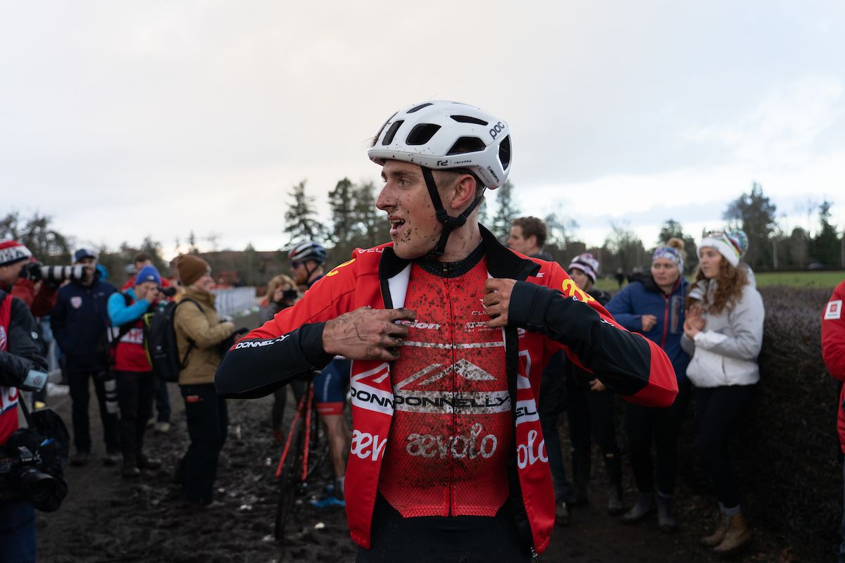 Gage Hecht (Donnely-Aevolo) after winning the US 'cross title