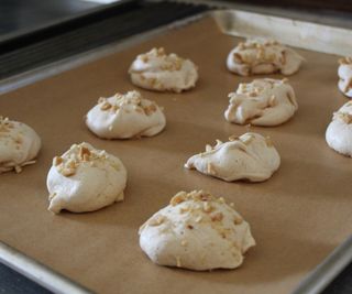 Peanut butter merengue cookies made in the Hamilton Beach Electric Stand Mixer