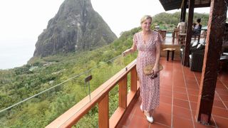 Sophie, Countess of Wessex poses at the Pitons