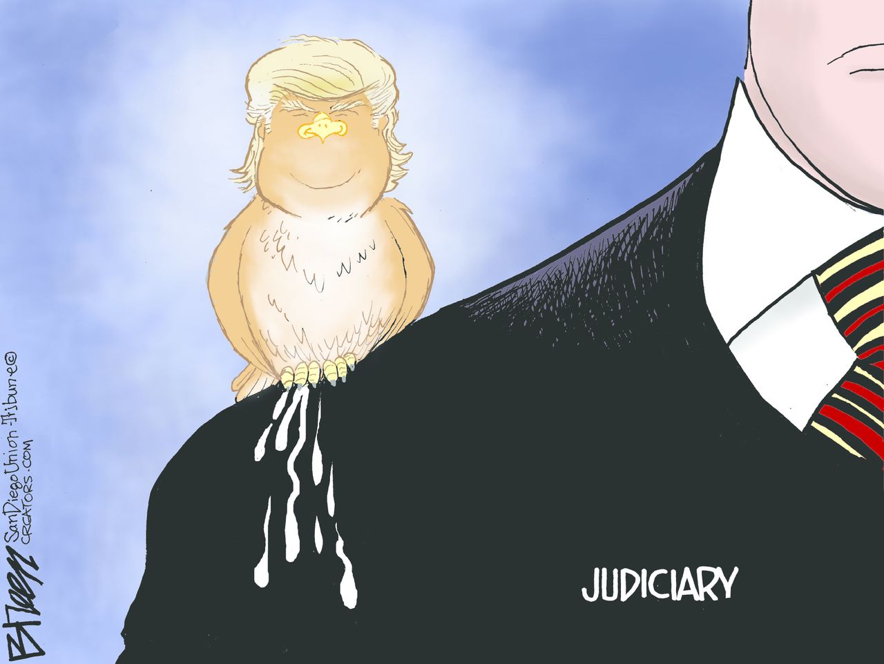 Political cartoon U.S. Trump Judiciary