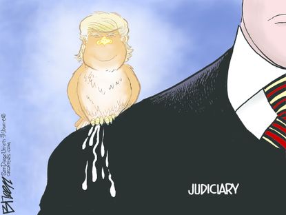 Political cartoon U.S. Trump Judiciary