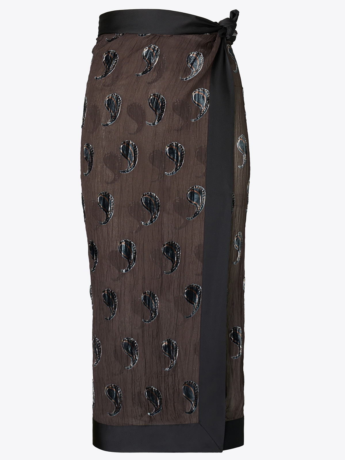 Silk Pareo in Brown, Size S/m
